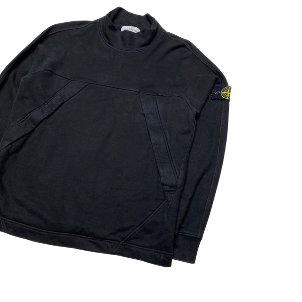 Stone Island 2019 Black Thick Cotton Smock Jumper
