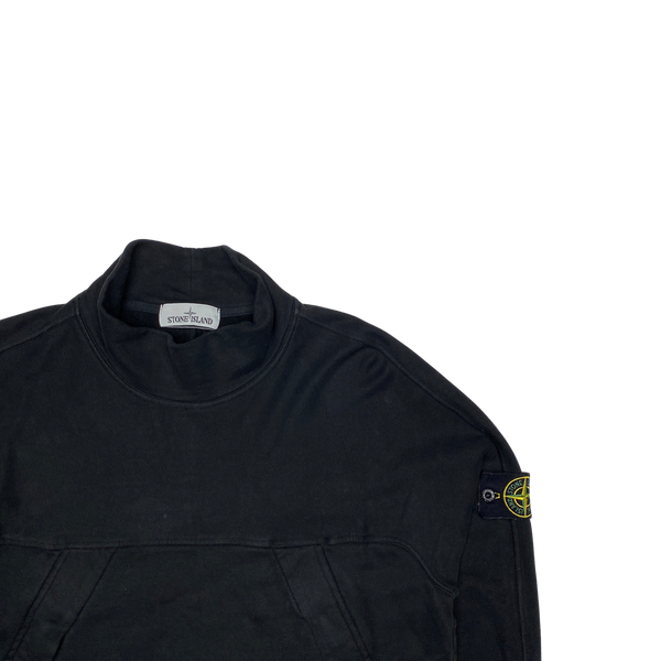 Stone Island 2019 Black Thick Cotton Smock Jumper