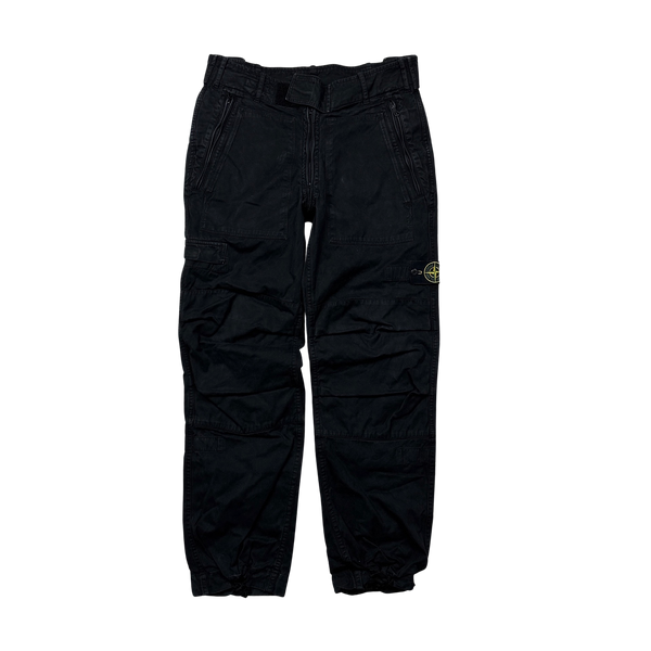 Stone Island Vintage 2006 Black Cargo Baggy Trousers - 32"