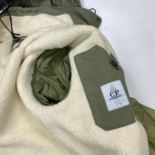 CP Company Olive Kan D Sherling Lined Jacket
