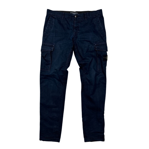 Stone Island Dark Navy RE T Cargo Trousers - 36"