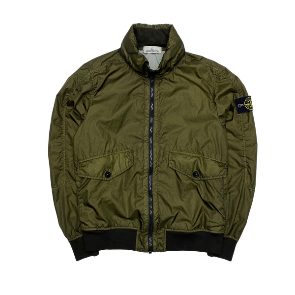 Stone Island Khaki Green Membrana 3L TC Rain Jacket