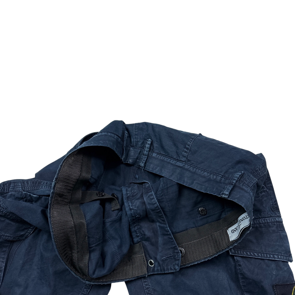 Stone Island Dark Navy RE T Cargo Trousers - 36"