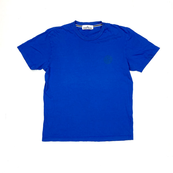 Stone Island Spellout Blue T Shirt