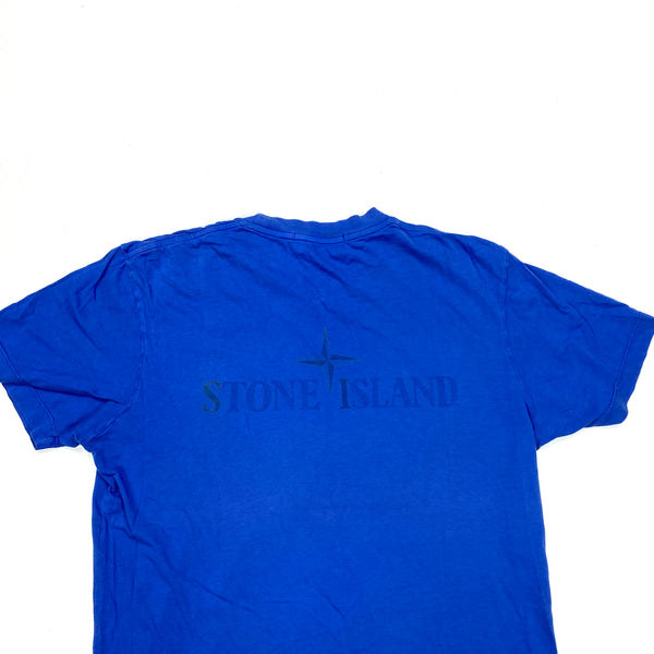 Stone Island Spellout Blue T Shirt