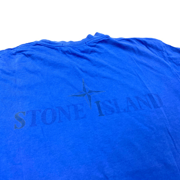 Stone Island Spellout Blue T Shirt