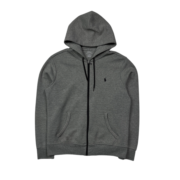 Ralph Lauren Light Grey Zipped Hoodie - Medium