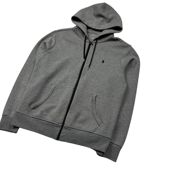 Ralph Lauren Light Grey Zipped Hoodie - Medium