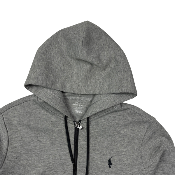 Ralph Lauren Light Grey Zipped Hoodie - Medium