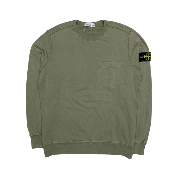 Stone Island 2019 Khaki Crewneck Sweatshirt
