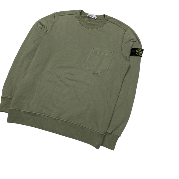 Stone Island 2019 Khaki Crewneck Sweatshirt