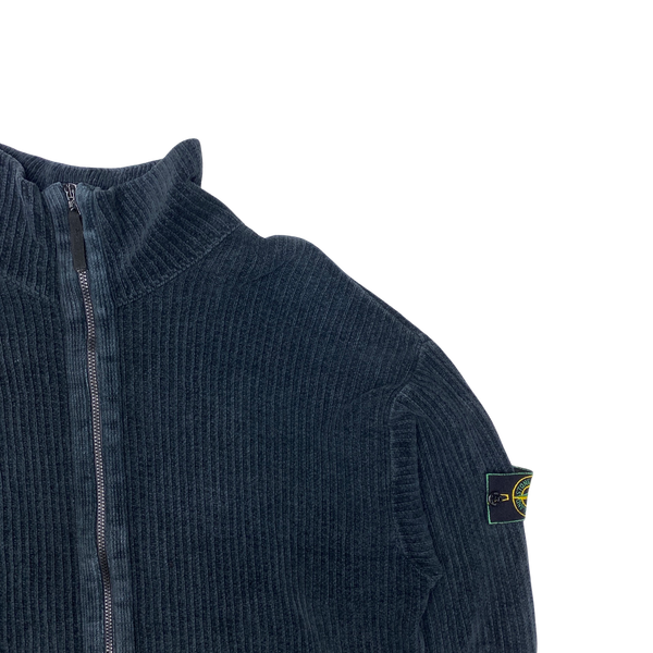 Stone Island 1998 Vintage Cotton Knit Zip Up