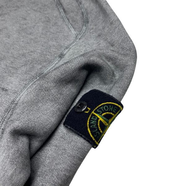 Stone Island Dust Treatment Grey Cotton Sweatshirt
