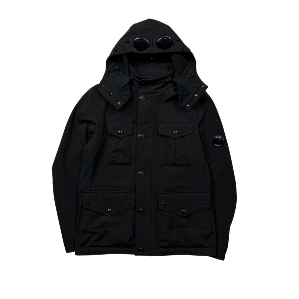 CP Company Black Multipocket Goggle Field Jacket - Large