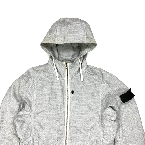 Stone Island Grey DPM Grid Jaquard Storm Cuff Jacket
