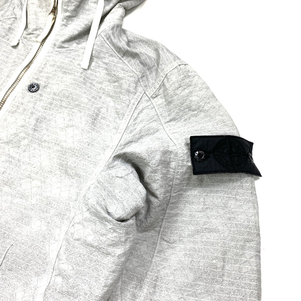 Stone Island Grey DPM Grid Jaquard Storm Cuff Jacket