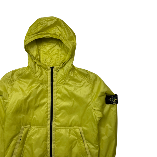Stone Island Yellow Micro Rip Stop Primaloft Hooded Jacket - Medium