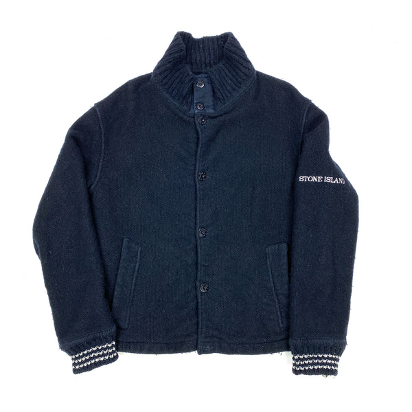 Stone Island Navy Thick Wool Vintage Jacket