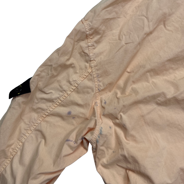 Stone Island 2018 Peach Cotton Zipped Overshirt - 3XL