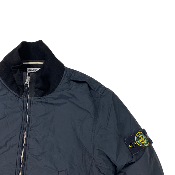 Stone Island Dark Navy Quilted Micro Reps Bomber Jacket
