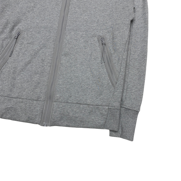 CP Company Grey Cotton Zipped Goggle Hoodie