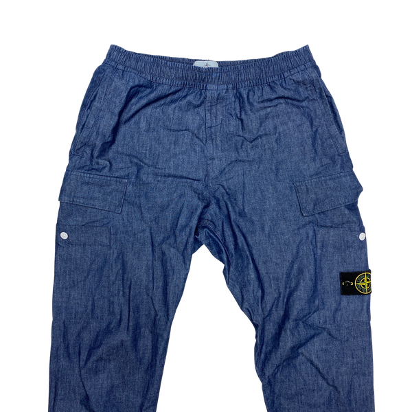Stone Island 2021 RE T Blue Cargo Trousers