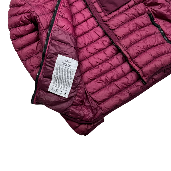Stone Island 2018 Plum Micro Yarn Down Puffer Jacket - Large