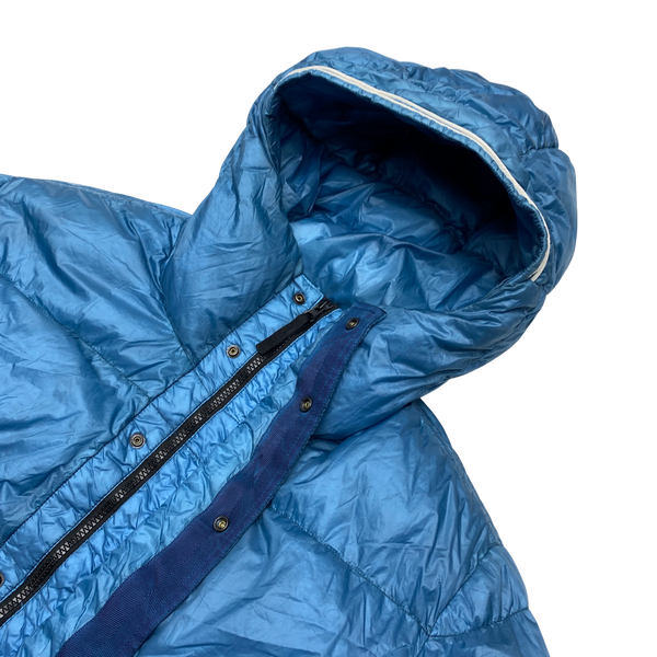 Stone Island Sky Blue Garment Dyed Puffer Jacket