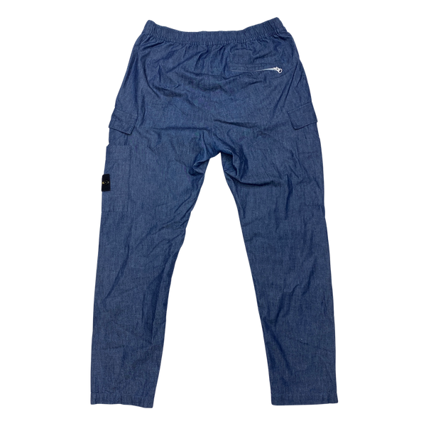 Stone Island 2021 RE T Blue Cargo Trousers