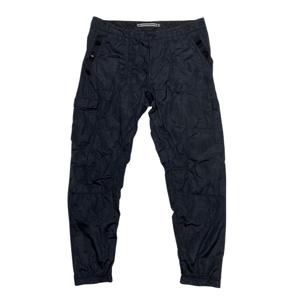 Stone Island 2020 Black Nylon Rip Stop Cargo Trousers
