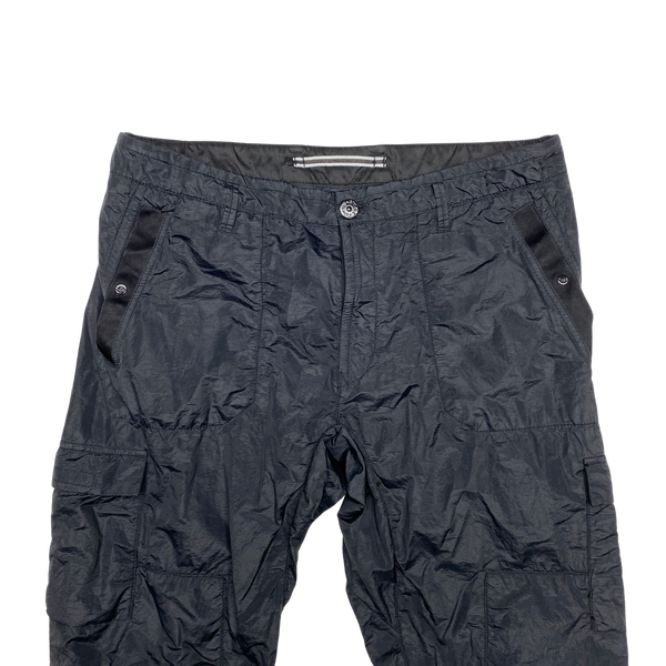 Stone Island 2020 Black Nylon Rip Stop Cargo Trousers