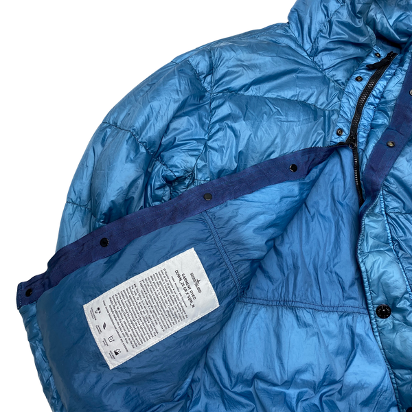 Stone Island Sky Blue Garment Dyed Puffer Jacket