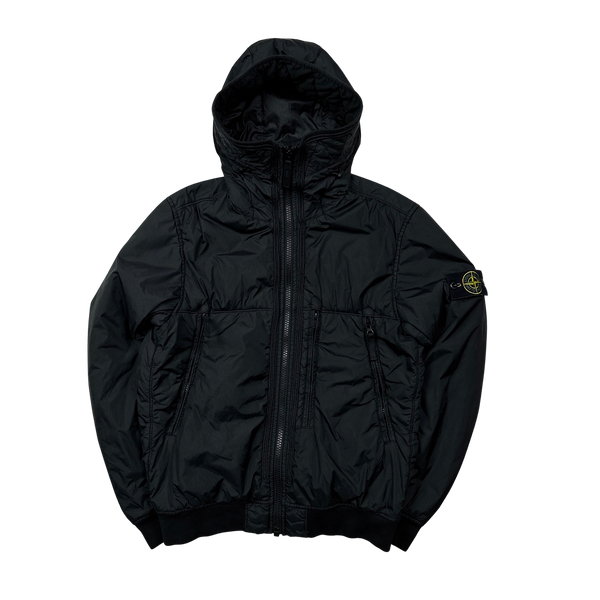 Stone Island 2019 Black Crinkle Reps NY Jacket - Small