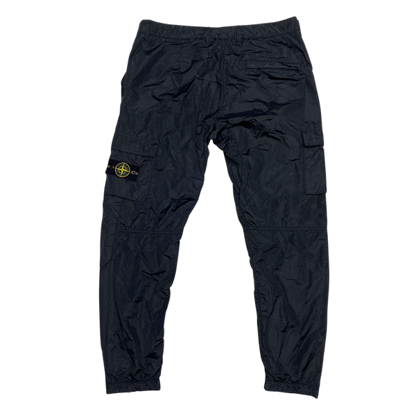 Stone Island 2020 Black Nylon Rip Stop Cargo Trousers