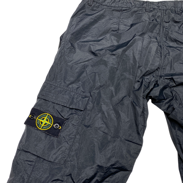 Stone Island 2020 Black Nylon Rip Stop Cargo Trousers