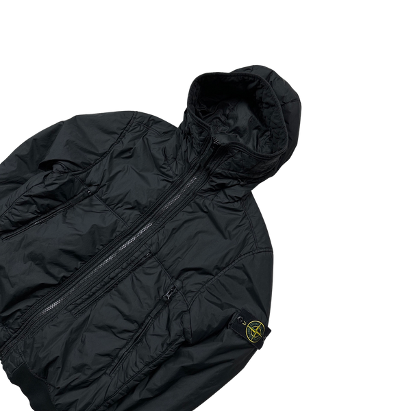 Stone Island 2019 Black Crinkle Reps NY Jacket - Small
