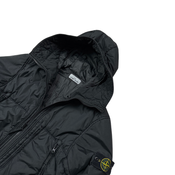 Stone Island 2019 Black Crinkle Reps NY Jacket - Small