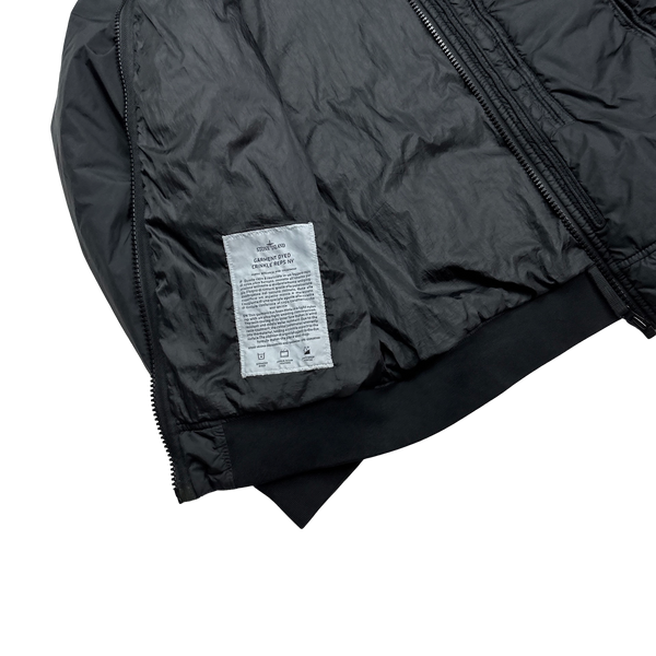 Stone Island 2019 Black Crinkle Reps NY Jacket - Small
