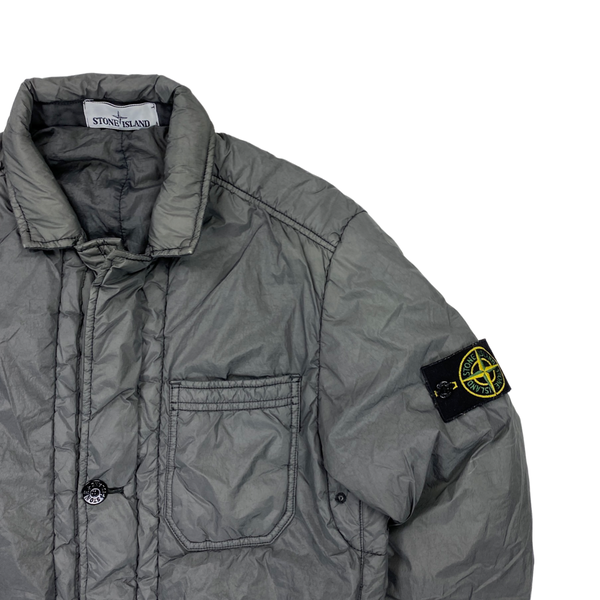 Stone Island Grey Garment Dyed Crinkle Reps Jacket