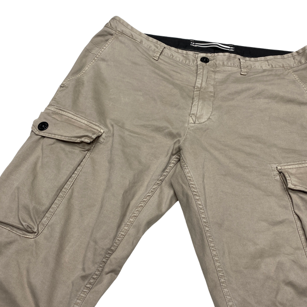 Stone Island 2020 Beige Slim Fit Cotton Cargo Trousers