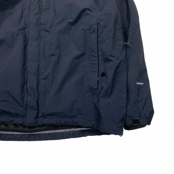 North Face HyVent Dark Navy Fleece Lined Jacket
