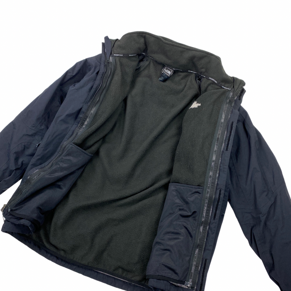 North Face HyVent Dark Navy Fleece Lined Jacket