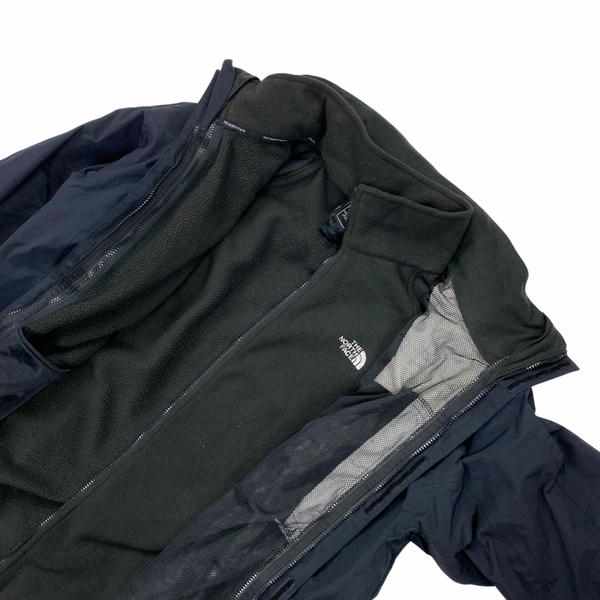 North Face HyVent Dark Navy Fleece Lined Jacket