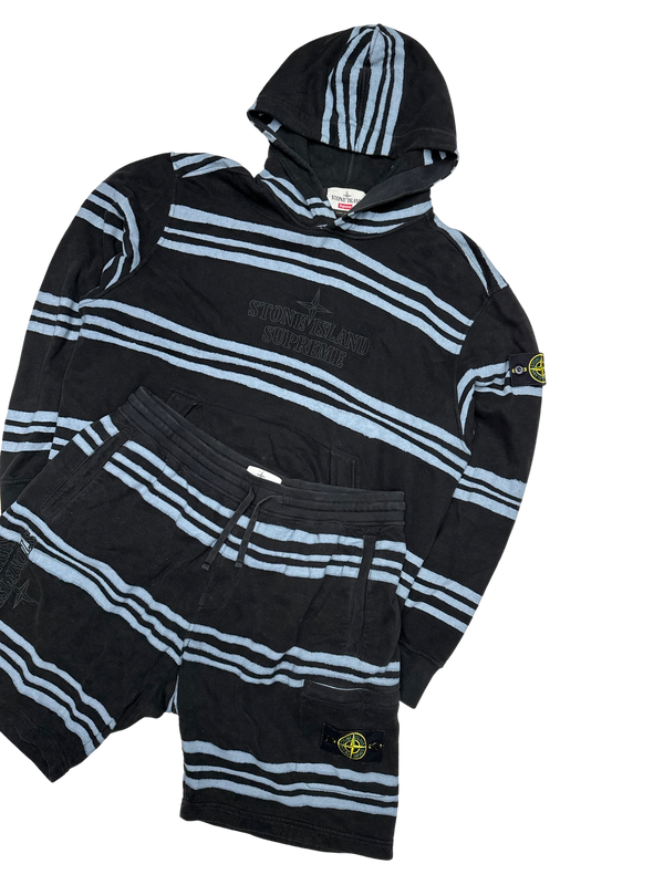 Stone Island x Supreme 2020 Warped Striped Tracksuit Set