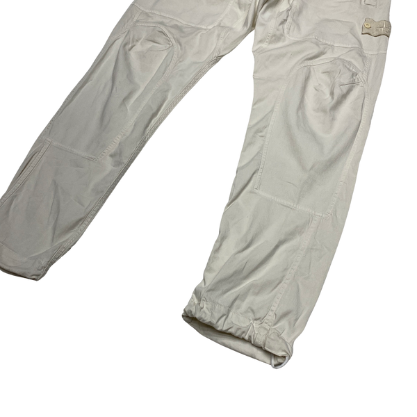 Stone Island White Ghost Tapered Cargo Trousers