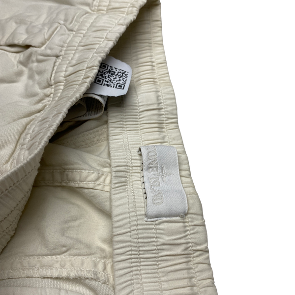 Stone Island White Ghost Tapered Cargo Trousers