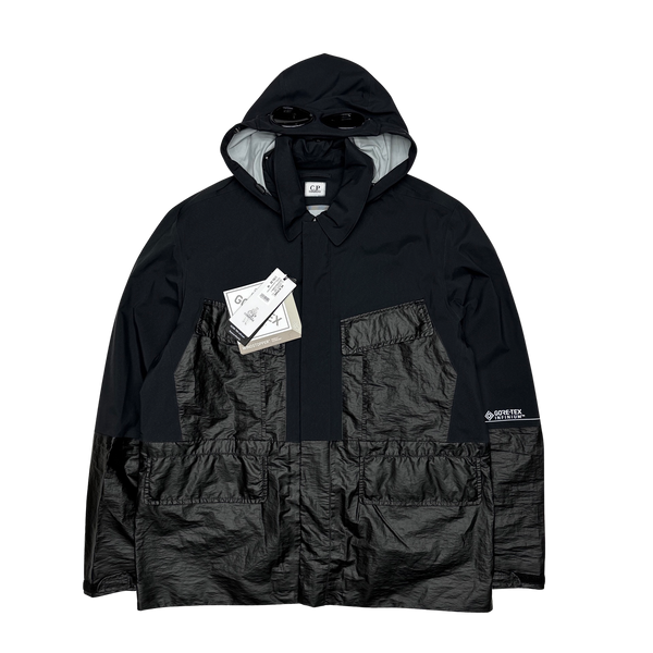 CP Company Black Gore-Tex Infinium Waterproof Goggle Jacket - Medium