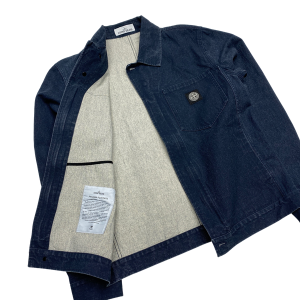 Stone Island 2019 Panama Placcato Denim Jacket