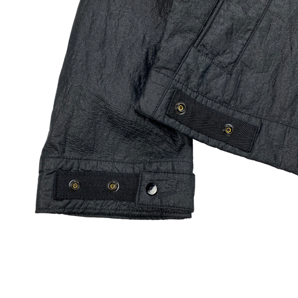 Stone Island Black Laminated Thick Bonded Nylon Jacket
