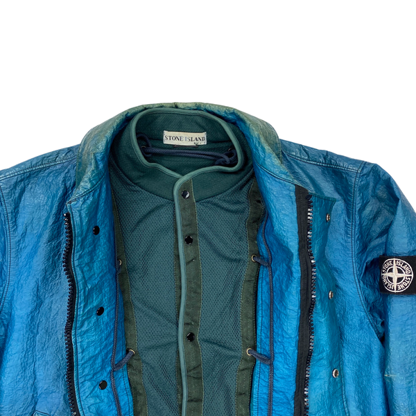 Stone Island Vintage 2000 Blue Kevlar Dutch Rope Jacket